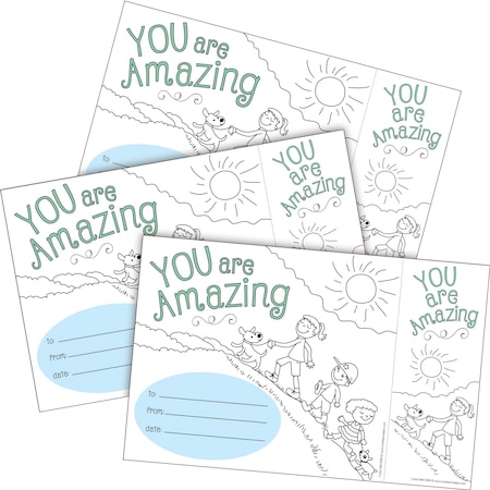 Barker Creek Color Me! You Are Amazing Awards & Bookmarks Set, 90/Set 4167